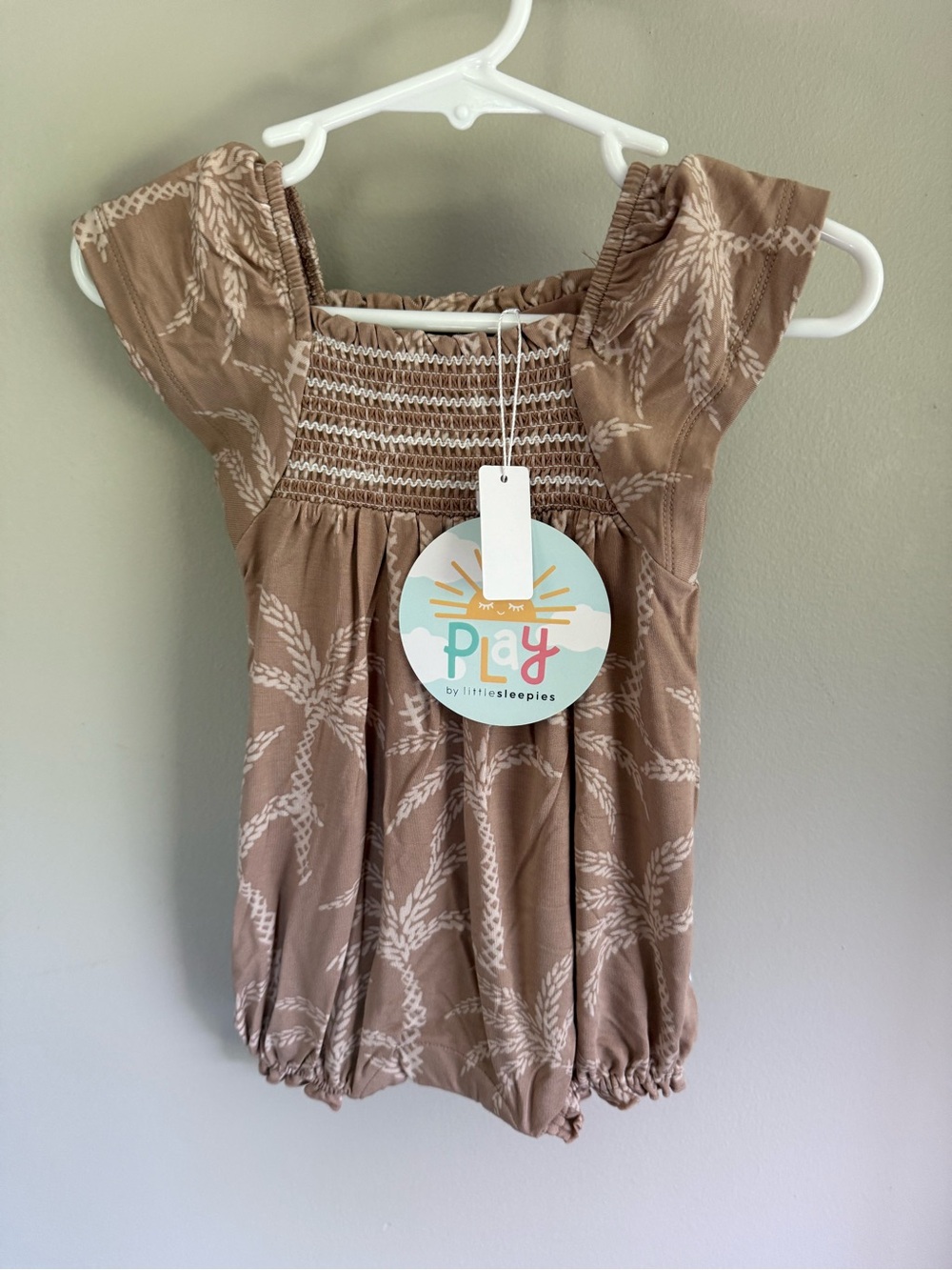 Little Sleppies 3-6 months Palms Romper
